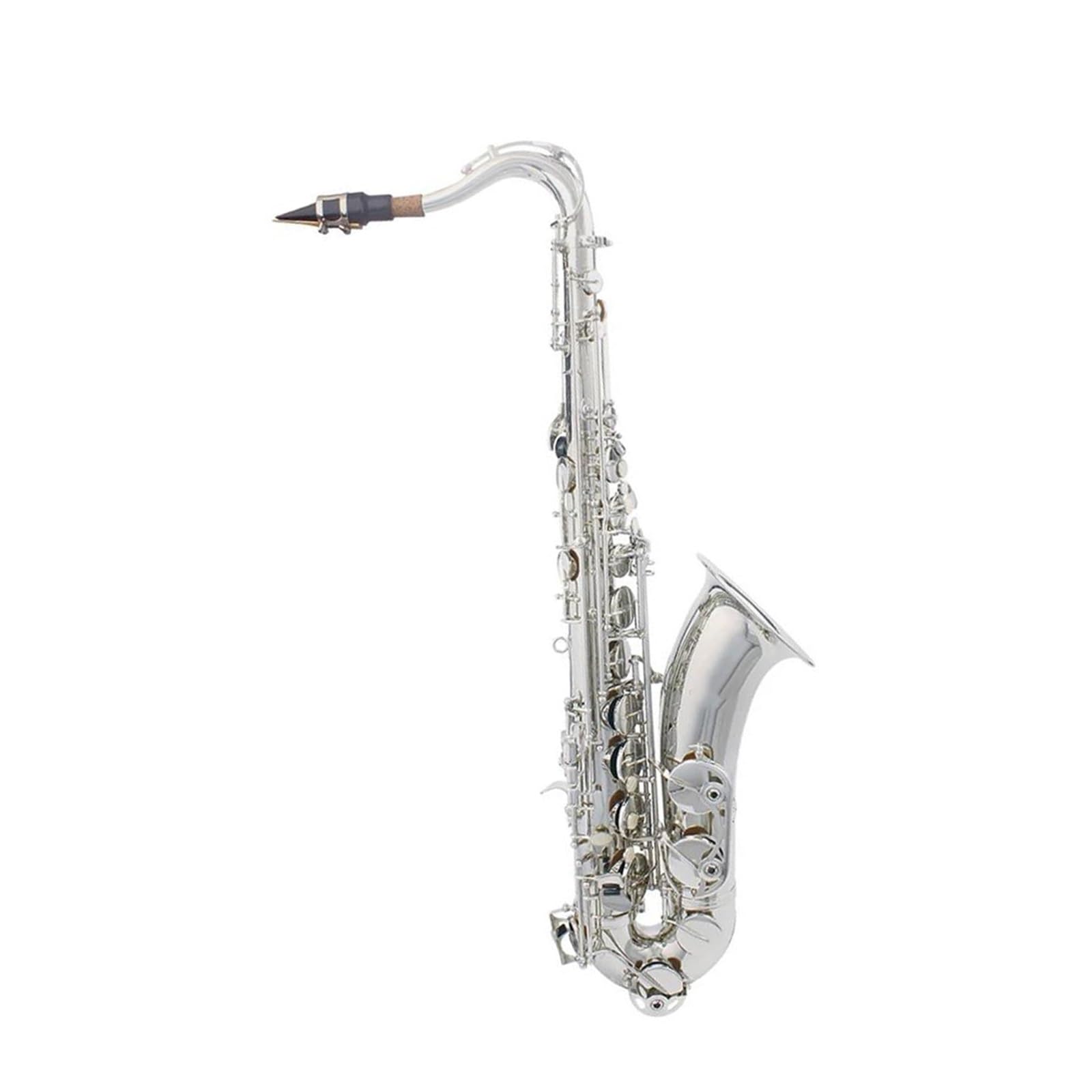 Sassofono Professionale Strumento sassofono tenore in argento Accessori professionali Sassofono tenore in Sib per principianti Bande da suonare