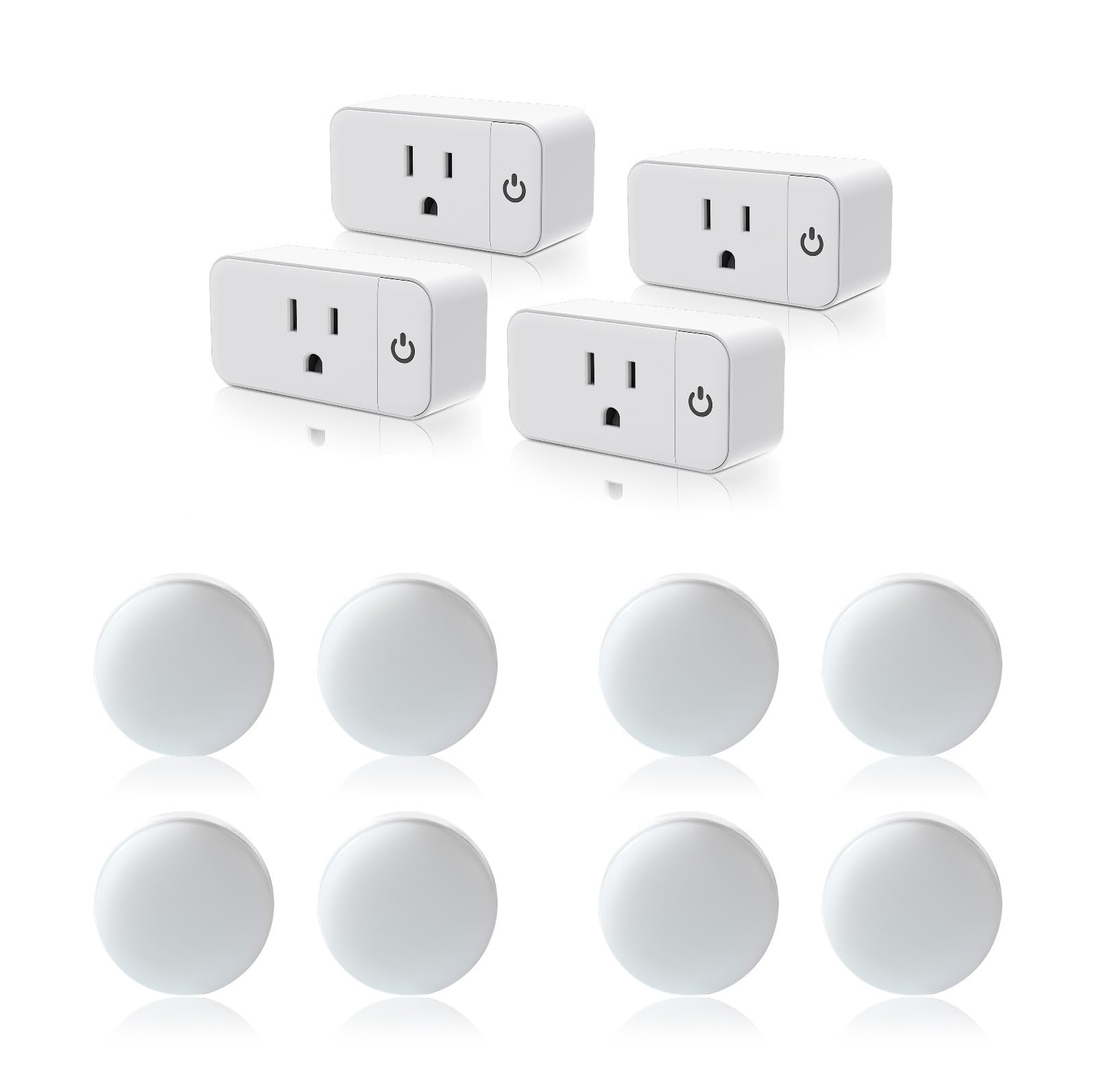 4pcs Smart Plug Mini Bundle with 4pcs 3CCT Night Light and 4pcs 4Color Night Light