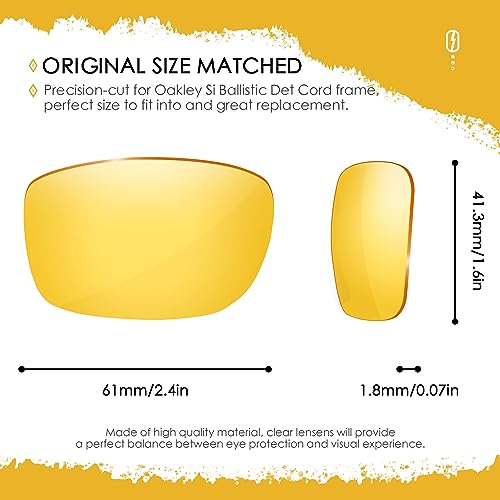 Image of ANSI Z87.1 Replacement Lenses For Oakley Si Ballistic Det Cord Sunglasses