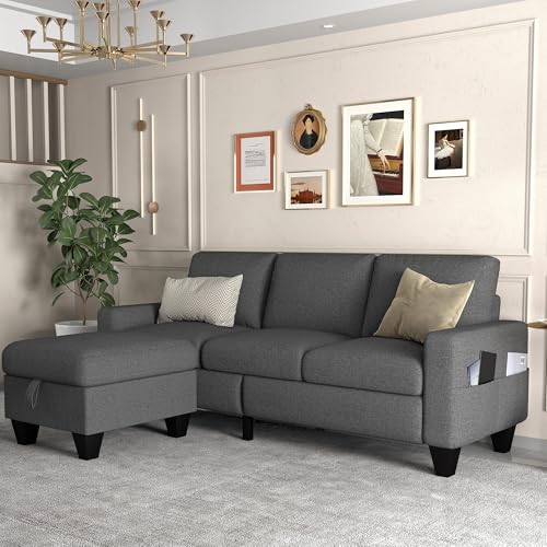 ZeeFu Couch for Living Room - 78'' Beige Linen 3