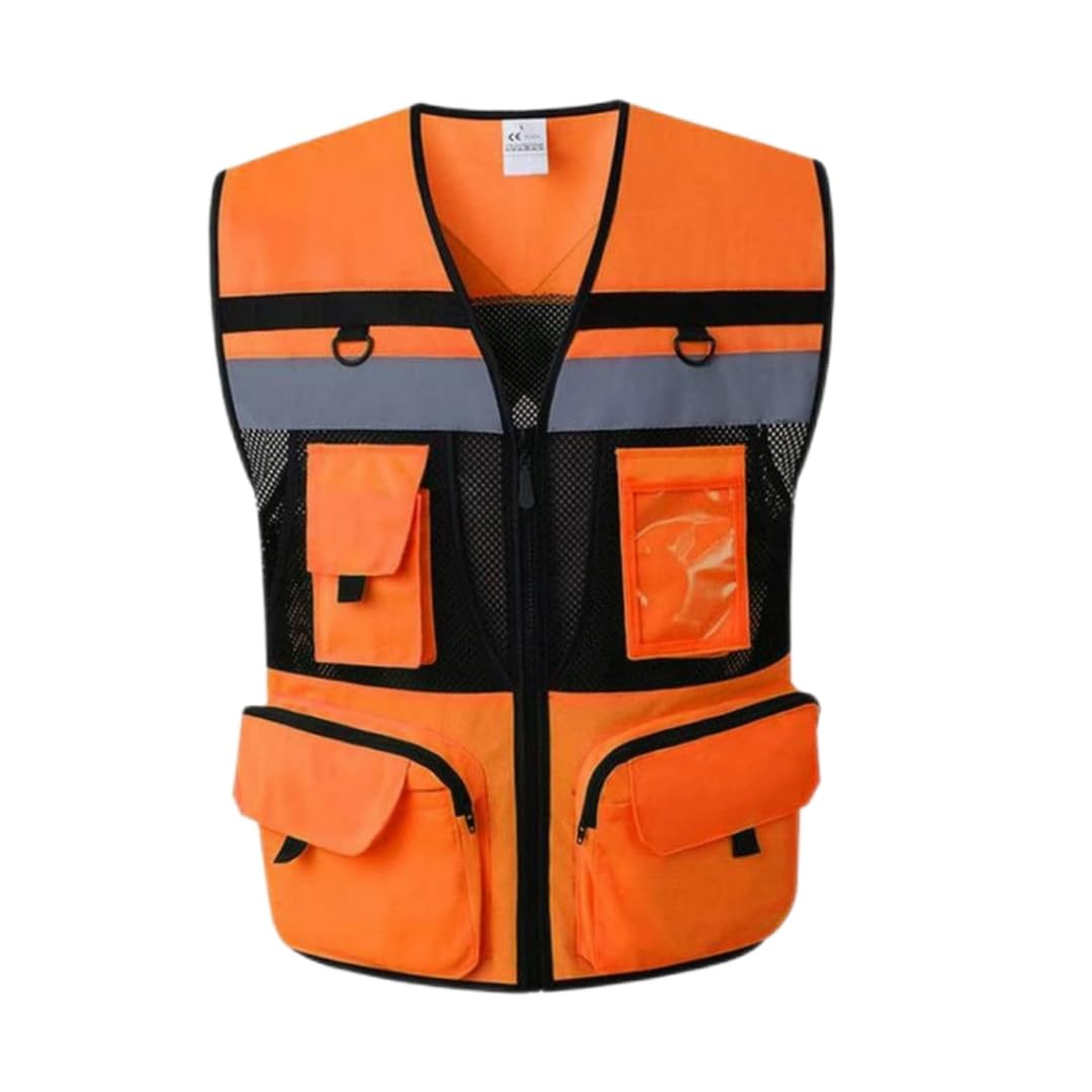 Gilet de sécurité réfléchissant respirant multi-poches pour entrepreneur