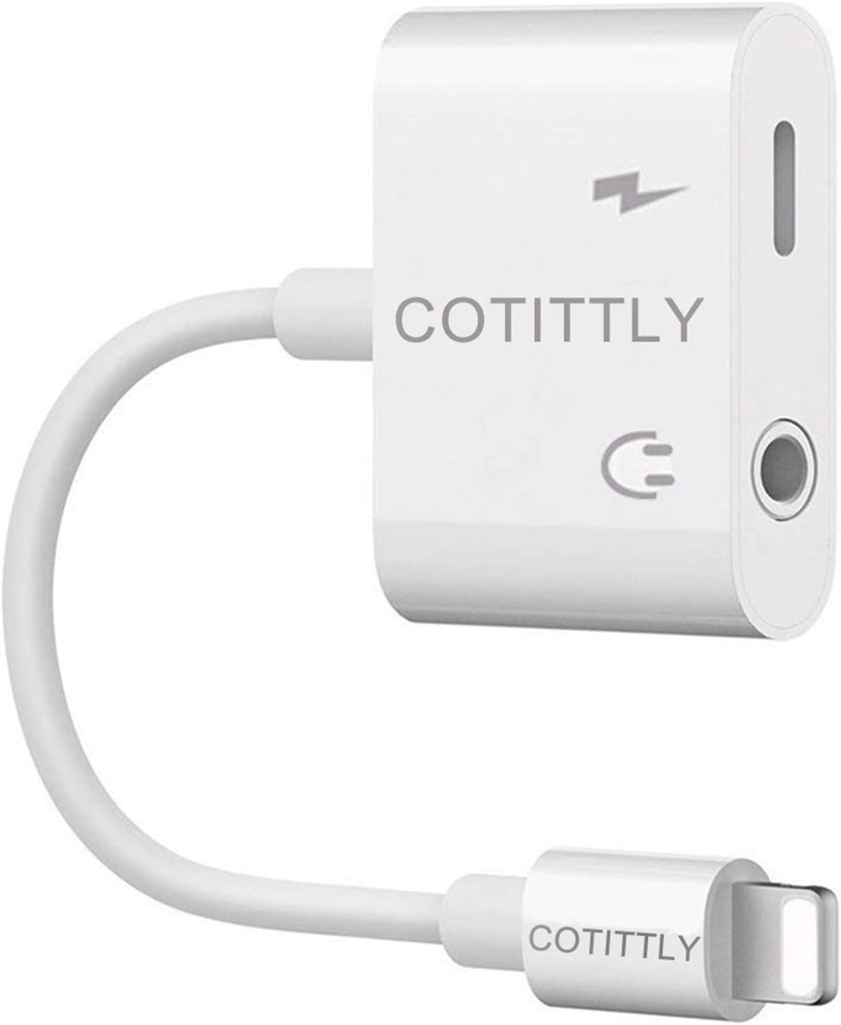 COTITTLY 3.5 mm Headphone Adapter for Adapter 3.5mm Jack Dongle Earphone Aux Audio & Music Compatible at The Same time Adaptor