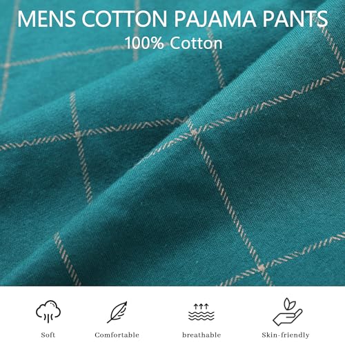 Image of Vulcanodon Mens Cotton Pajama Pants, Lightweight Sleep Pants for Men