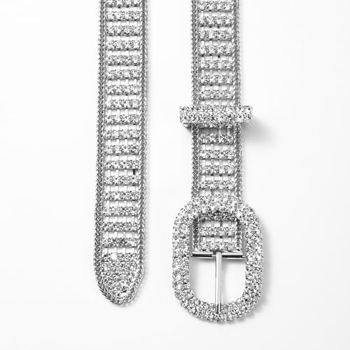 Women's Sparkling Rhinestone Belt Crystal Studded Belts for Jeans Pants Dress3