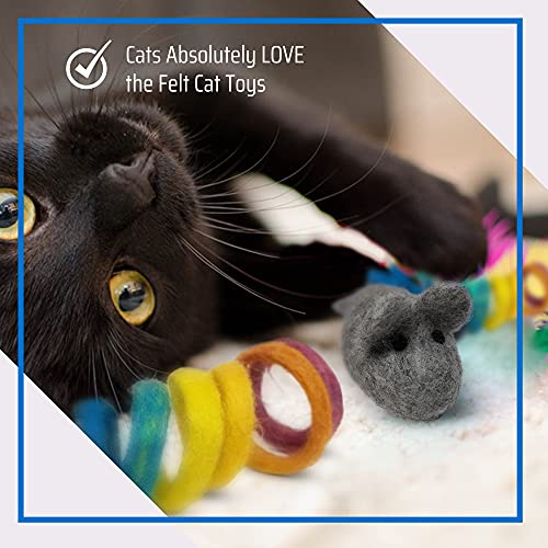 Dfc Dragonfly Creek Wool Cat Mat- Eco Friendly Felted Wool Cat Bed With Felted Cat Toys-Multipurpose Cat Sleeping Bed For Playtime And Napping- Soft And Cozy Felt Cat Cushion- 23 X 17 X 0.5 Inch #TOP4