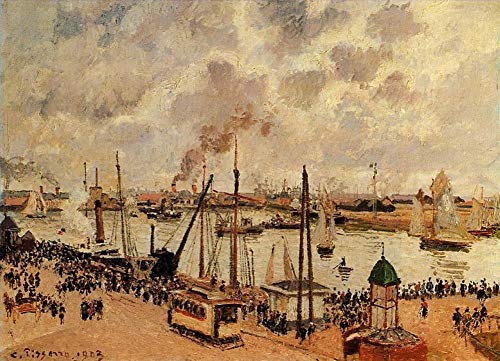 Peinture à l'huile Le Port du Havre par Pissarro sur toile