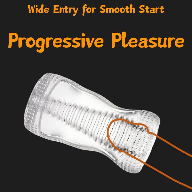 transparent male masturbator US STOCK - Male Masturbator Cup Soft Silicone Transparent for penis Sex Men main image 0