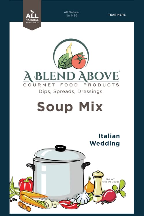 Miniatura 5 de Mezcla de sopa de boda italiana, apta para veganos, totalmente natural, sin MSG, sin conservantes, baja en sodio, 6 porciones, fácil de hacer,