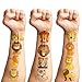 96PCS Cute Lion Pre-Cut Temporary Tattoos – Safari Jungle Theme Birthday Party Decorations Supplies, Party Favors, Fun Stickers for Kids Adults Boys Girls, Classroom Gifts & Rewards