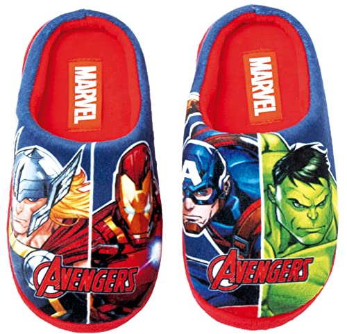 REQUETEGUAY Zapatillas Avengers de Estar por Casa | Zapatillas Marvel Pantuflas Avengers para Niños | Slippers Avengers Suela Dura (numeric_26) Cover
