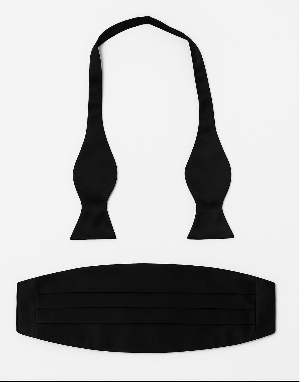 Men's Self-Tie Open Bow Tie with Cummerbund Set – Adjustable Satin Tuxedo Accessories for Wedding, Party, Formal Suit & Black Tie Events-image-42