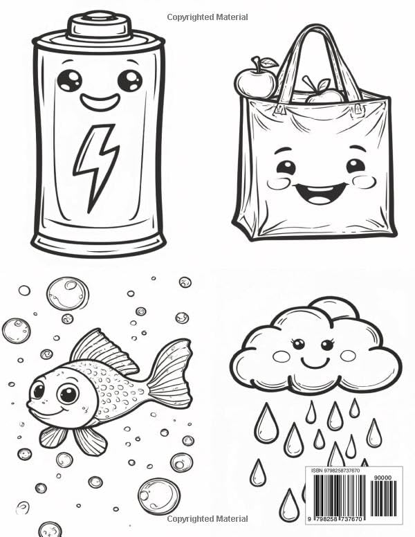 Eco-Friendly Toddler Coloring Book: Toddler Coloring Book Ages 1-4 50 Bold & Easy Designs image 3
