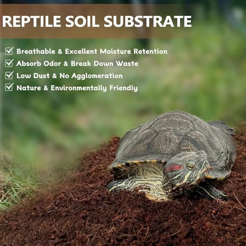 Image of BNOSDM 2PCS Reptile Soil Substrate,Fluffy Small-Strand Reptile Substrate,Natural Terrarium Bioactive Soil Bedding for Snakes, Lizards, Tortoises Tarantulas,Lizards
