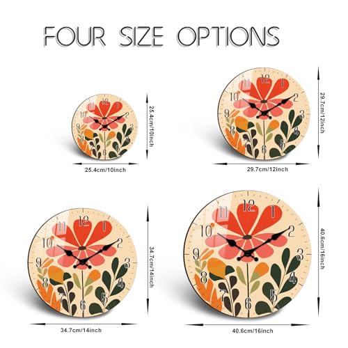 Horloge murale silencieuse sans tic-tac 30 cm pour dormir sans bruit - 6
