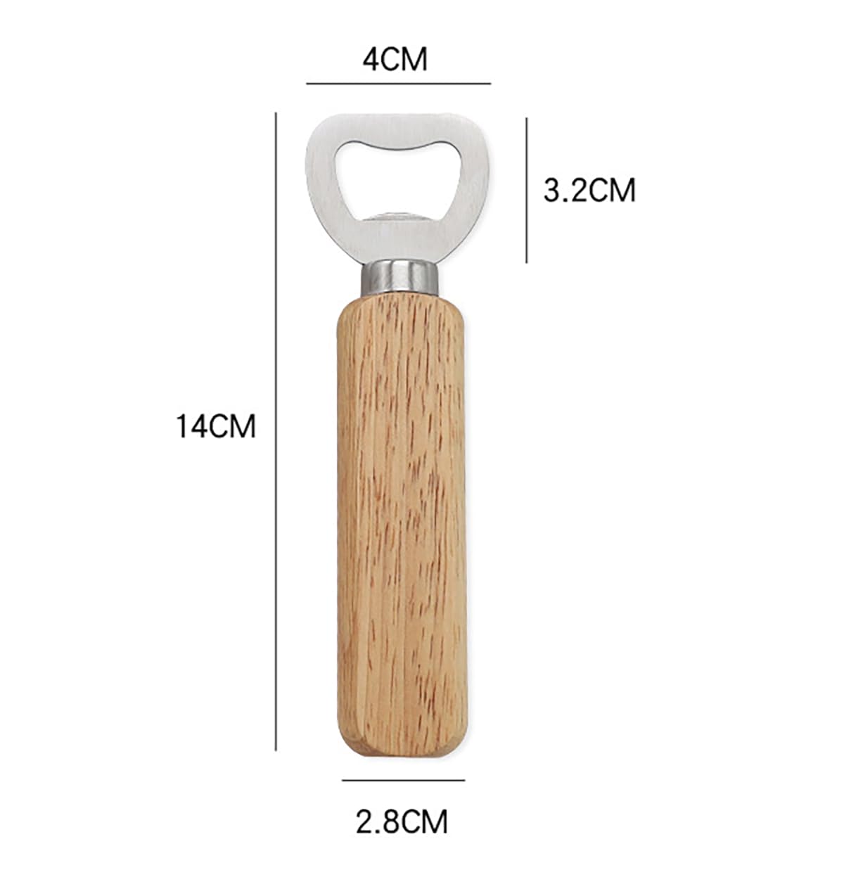 Apribottiglie in legno, apribottiglie regalo, apribottiglie in acciaio inox, manico per casa, cucina, bar (30 pezzi)
