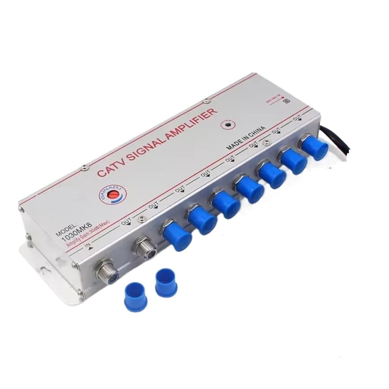 Amplificateur de signal de télévision par câble 30DB avec 8 sorties actives 1030MK8