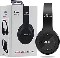 Fone De Ouvido P47 Headphone Sem Fio Bluetooth Micro SD FM (preto)