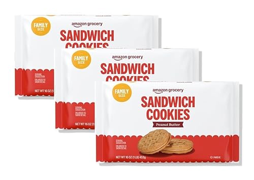 Amazon Grocery, Peanut Butter Sandwich Cookies, 1 Lb (Previously Happy