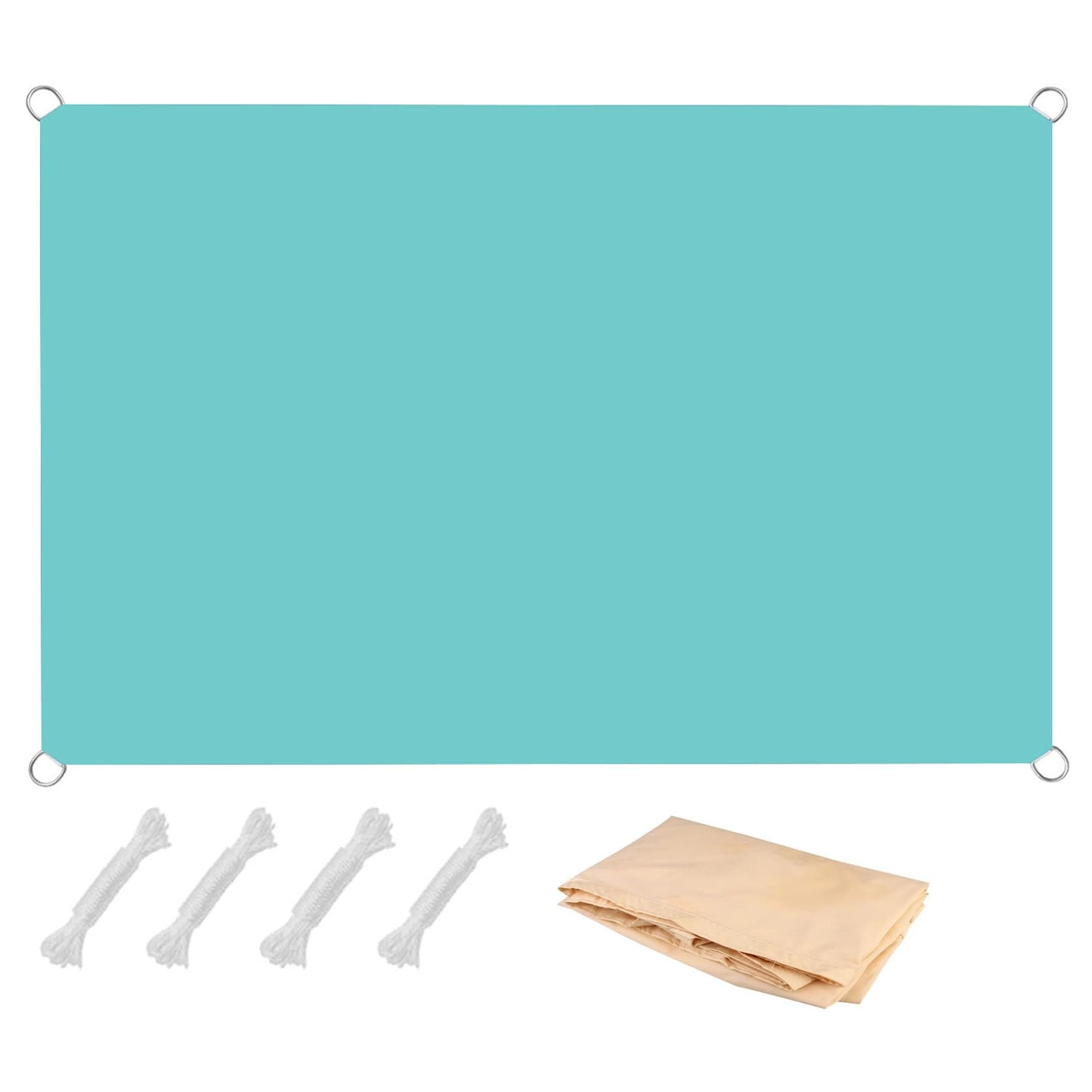 Filet d'ombrage bleu ciel 3.5 x 4 m pour aménager un balcon ou une terrasse