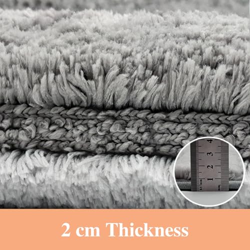 wyewye Mikrofaser-Badematte, Türmatte, Badteppich, Super saugfähiger Badezimmerteppich 60x120 cm, Grau – Ansicht 4