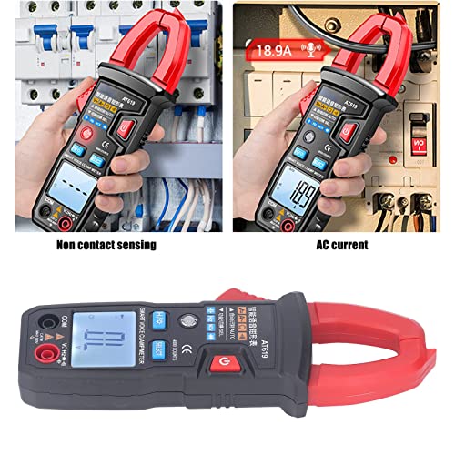 Image of Digital Clamp Meter Automatic Intelligent Voice Announcement ABS Red Multi Tester for Circuit