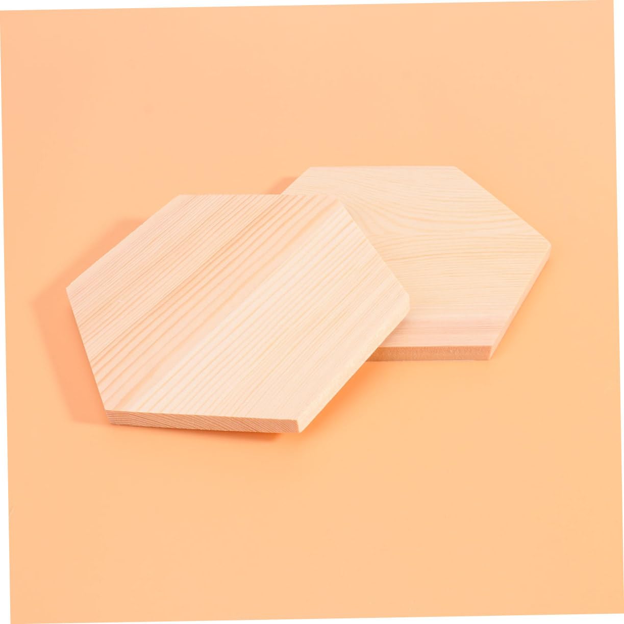 SHINEOFI 10 Piezas Bloques de Madera Poligonales para Manualidades, Tablas de Pino Fácil Pintar Decorar, Formas Obsequios DIY