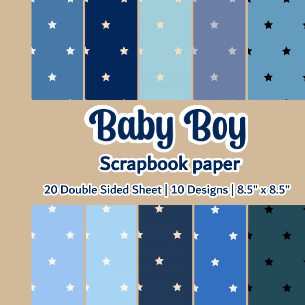 Baby Boy Scrapbook Paper Blue Scrapbook Paper 10 Designs