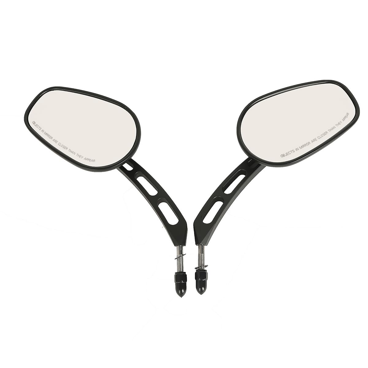 Moto 8mm Rétroviseur Adapté pour Harley Davidson Touring Softail FL Dyna Sportster 883 Noir mat