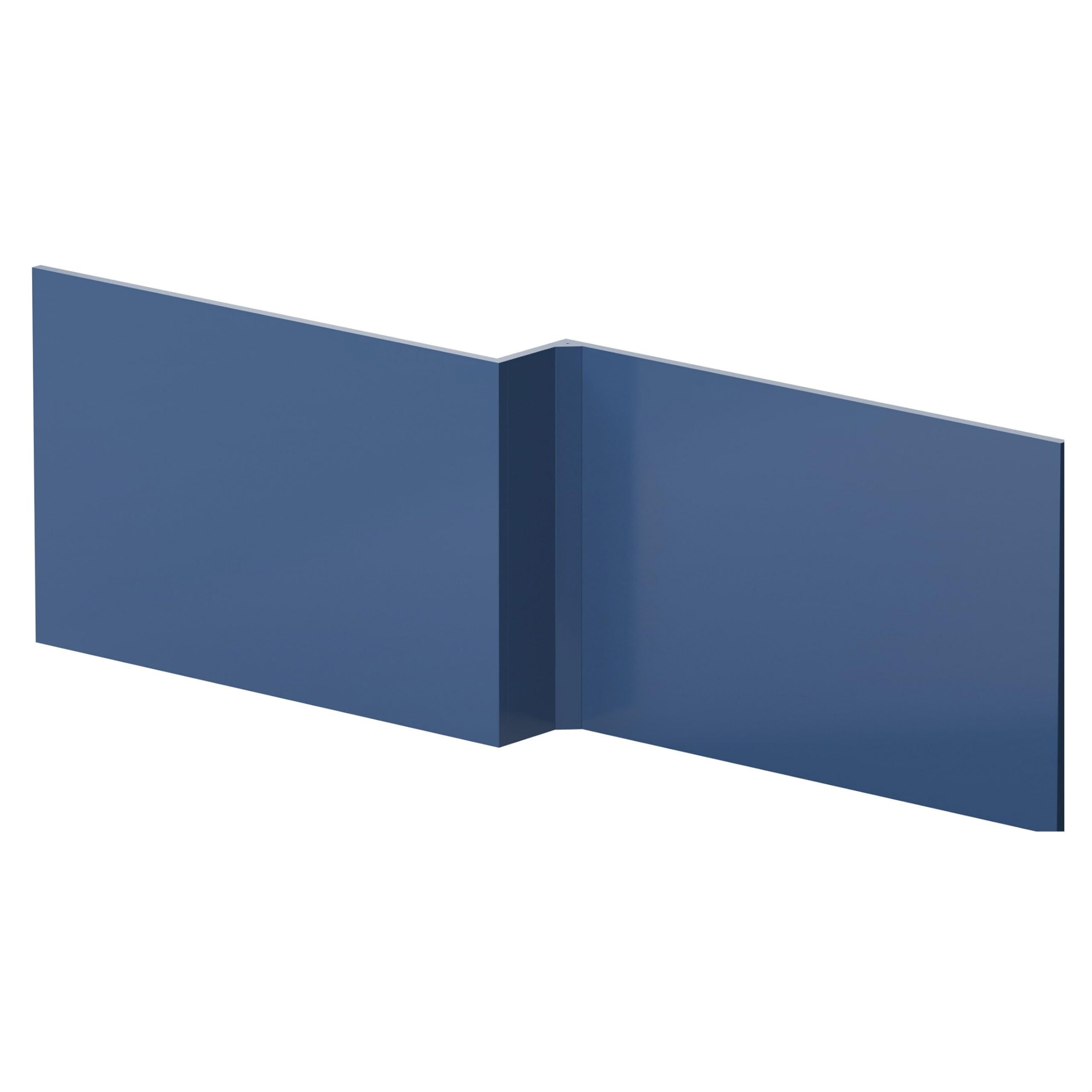 Balterley Front Bath Panel L Shape 1700mm, MDF Bath Panels, Satin Finish Bathroom Front Panels for Bathtub, Water Resistant Side Panel for L-Shaped Bathroom Baths and Soaking Tubs (Blue)