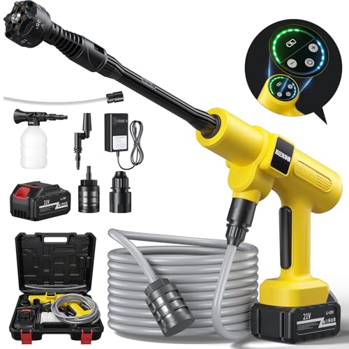 【2025新登場強化版】高圧洗浄機 コードレス 充電式 バッテリー式 洗車機...