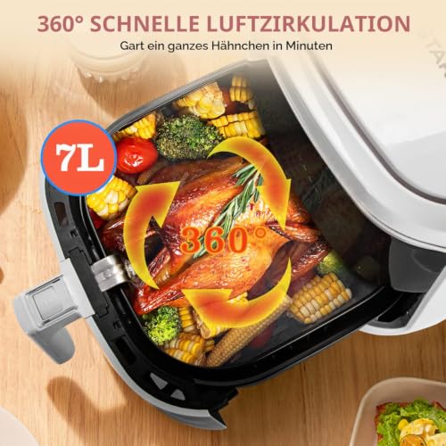 Aigostar Intelligente Heißluftfritteuse 7L, App/Wifi-Steuerung – Ansicht 5