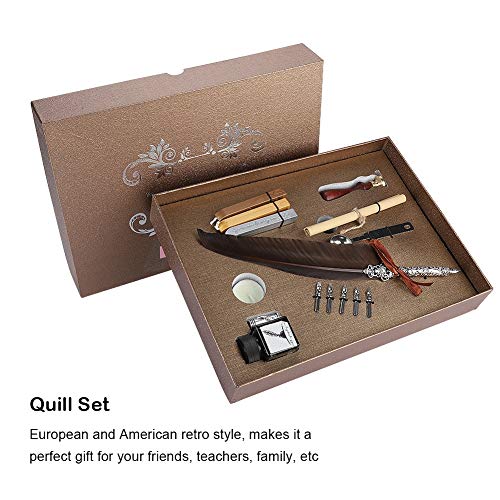 Caneta de pena, caneta de cabelo de ganso, 32 * 24 * 5 cm / 12,6 * 9,4 * 2 pol. Casais, amigos, prof
