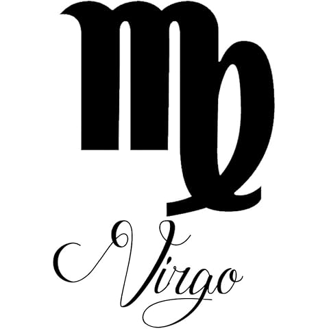 Zodiac Sign Virgo Script Writing Silhouette 6