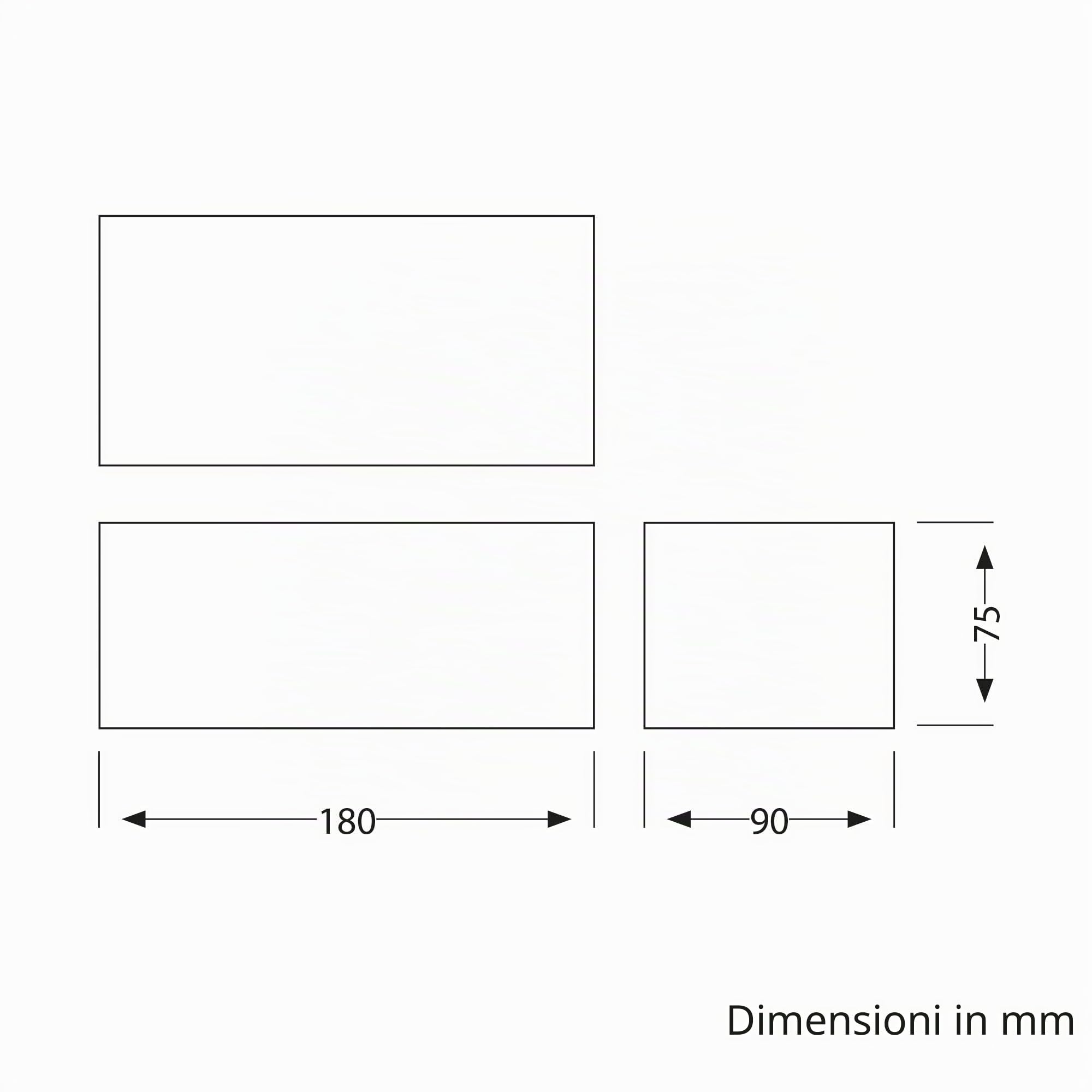 ledscom.de 2 prese a muro WAST per esterni, IP44, doppia, nero, con faretto LED integrato, 430 lm, bianco caldo