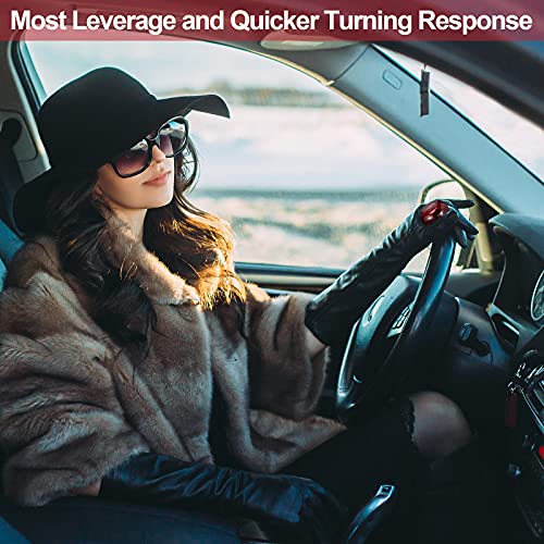 2 Pieces Steering Wheel Knob Spinner Suicide Knobs Steering Wheel 360 Degrees Rotation Tractor Accessories For Cars, Trucks, Tractors, Boats, Golf Carts (Brown) #TOP3