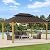 SUNJOY 12 x 16 ft. Wood Gazebo, Outdoor Patio Hardtop Gazebo Cedar Framed Wooden Gazebo with 2-Tier Metal Roof, Suitable for Patios, Lawn and Backyard, Matte Black Roof + Gray Wood Frame