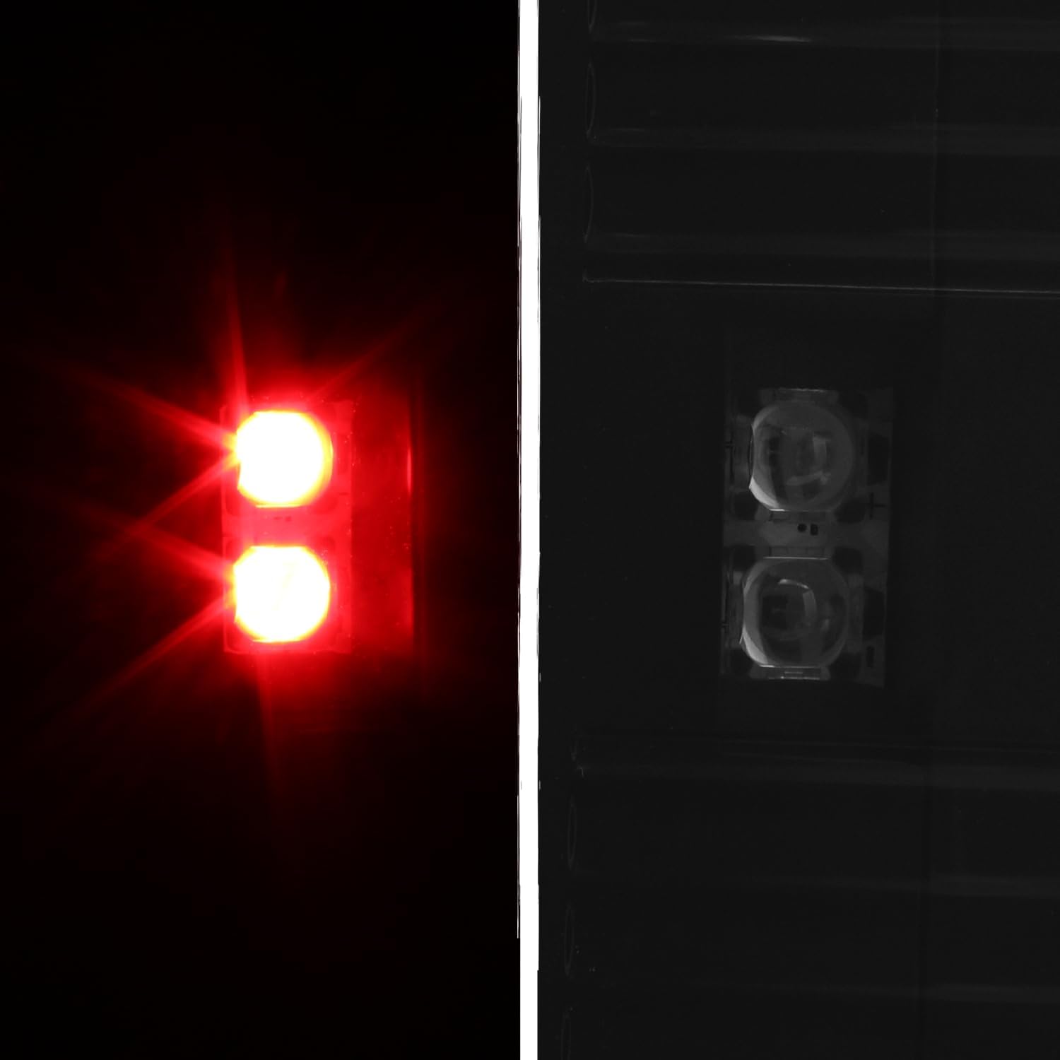 AKKON - For 07-08 Ram 1500 07-09 Ram 2500 3500 Pickup Black Smoke LED Tail Lights Brake Lamps Replacement