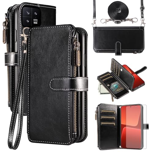 Coque cordon Xiaomi 13 5G étui portefeuille chaîne pour garder les mains libres