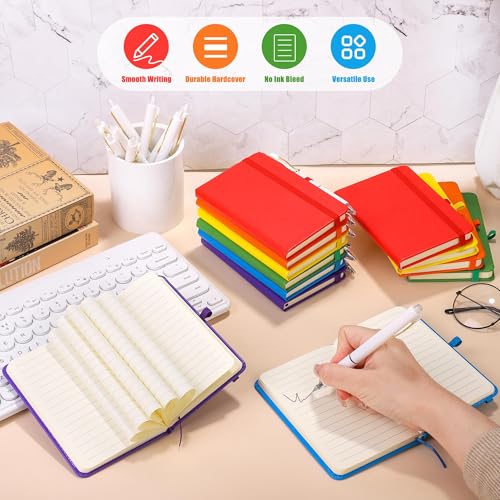 Cuadernos de bolsillo A6 con bolígrafo juego de 50 blocs de notas con rayas para oficina 4