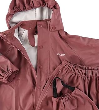 Celavi Unisex Kids Basic Pu Rain Set Regenjas, Buckthorn Brown, 140