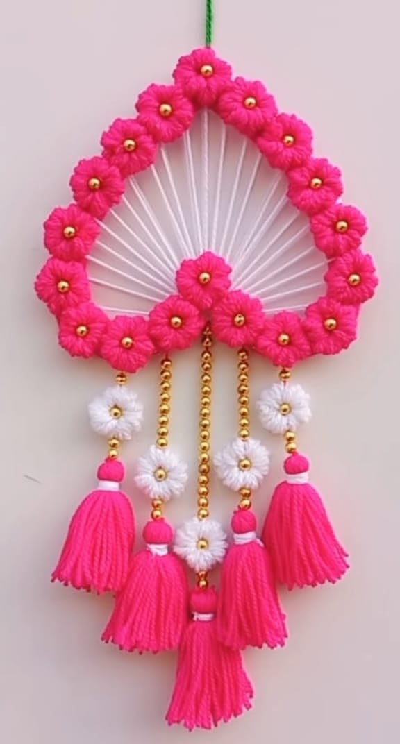 GN Gallery Wall Hanging Dream Catcher Dil Heart Pink (Pink, White)-picture-21