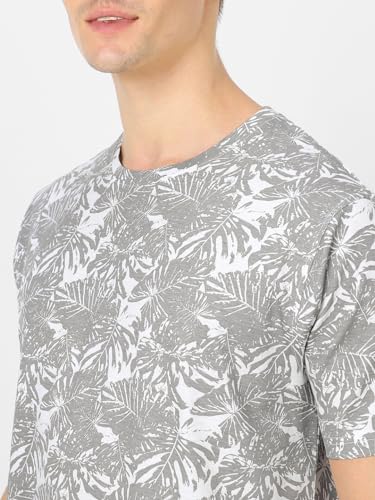 Image of Urbano Fashion Men's Printed Half Sleeve Slim Fit Cotton T-Shirt