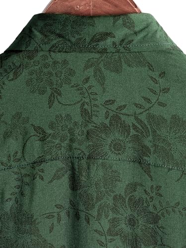 Image of JOTOOK Mens Hawaiian Shirt Short Sleeve Button Down Tropical Shirts Casual Floral Summer Beach Shirt