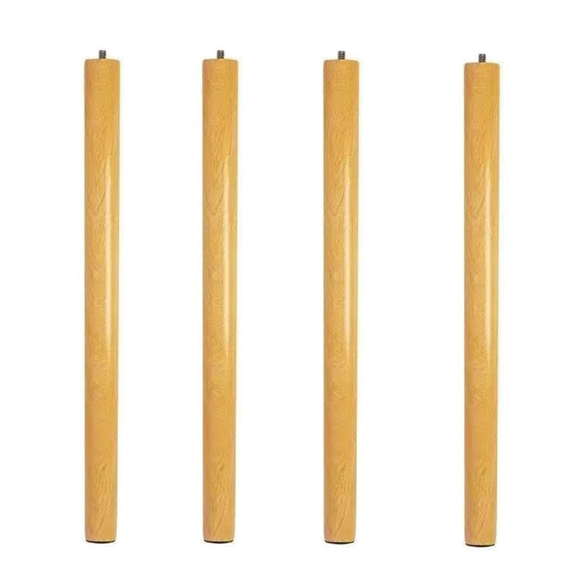 Set Of Four, Wooden Furniture Legs, Tapered Legs, Comes With Both Straight And Angled Mounting Plates, Coffee Table, Desk, Chair, Dresser, Footstool, Cupboard, Bench Legs(Tilt angle,30cm/11.8in)
