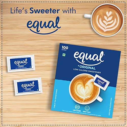 Image of Equal Original Low Calorie Sweetener | Ideal for Diabetic Patients | Sugar Control | 100 Sachet | Pack of 1