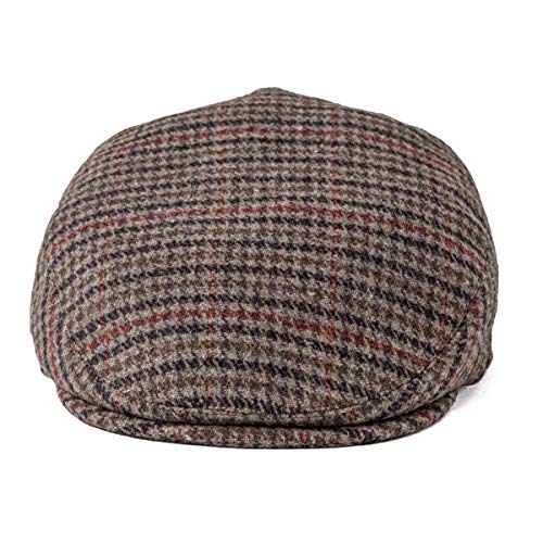 Image of FEINION Men's Wool Tweed Newsboy Ivy Cap Gatsby Golf Flat Hat