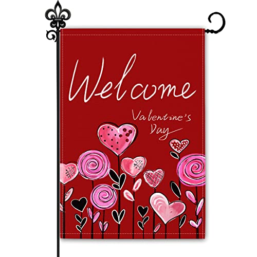 DFXSZ Valentinstag-Gartenflagge, 30,5 x 45,7 cm Cover
