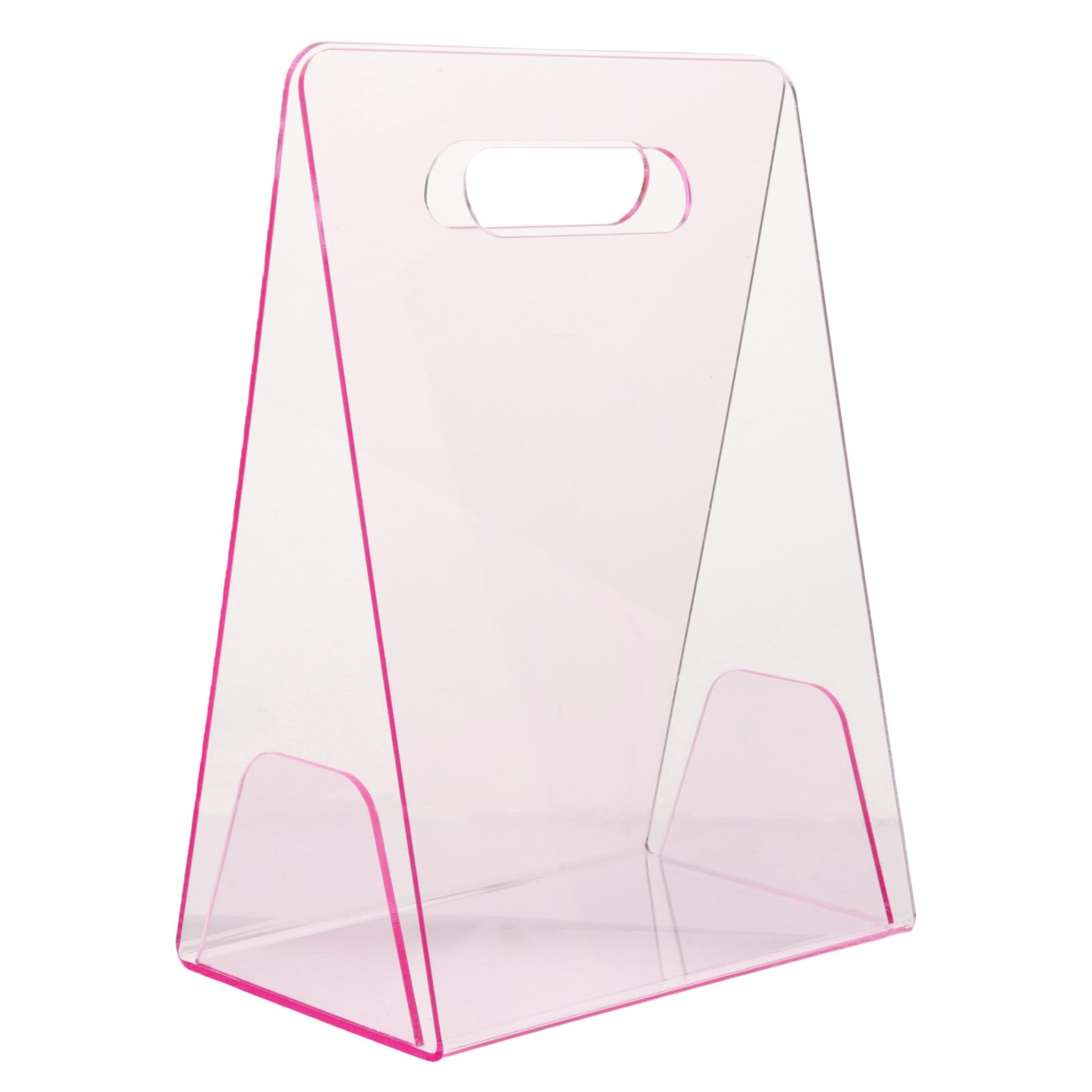 Boîte à arrangements floraux chic en acrylique rose clair, le cadeau idéal pour le bureau