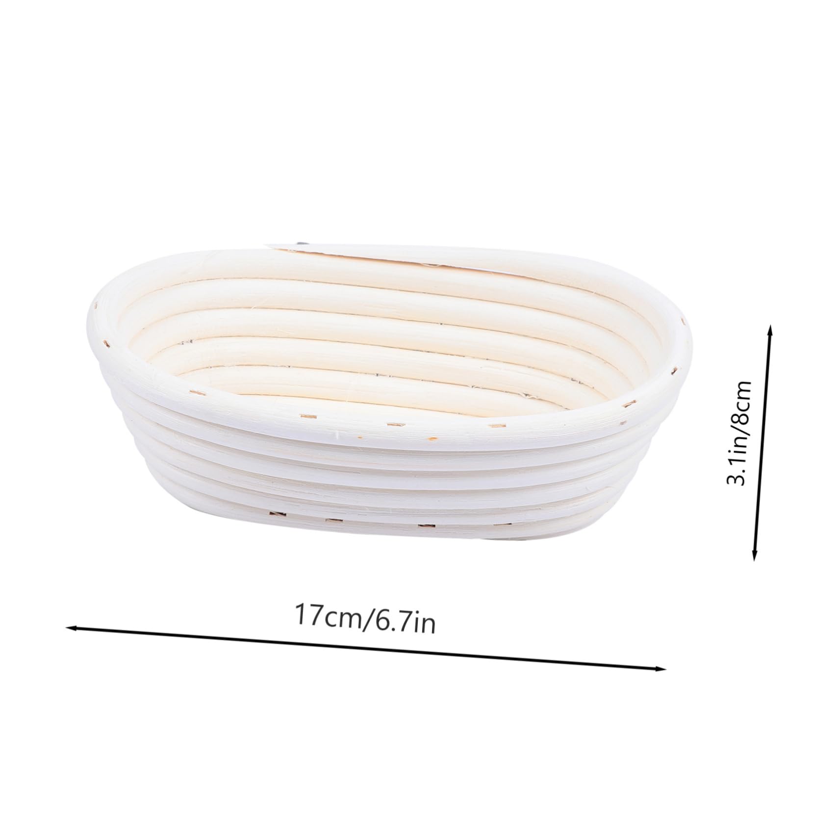 MUCKLILY Rattan Bread Proofing Basket with Lining Dough Proofing Bowl for Home Bakers Removable Reusable for Sourdough Artisan Bread Baking