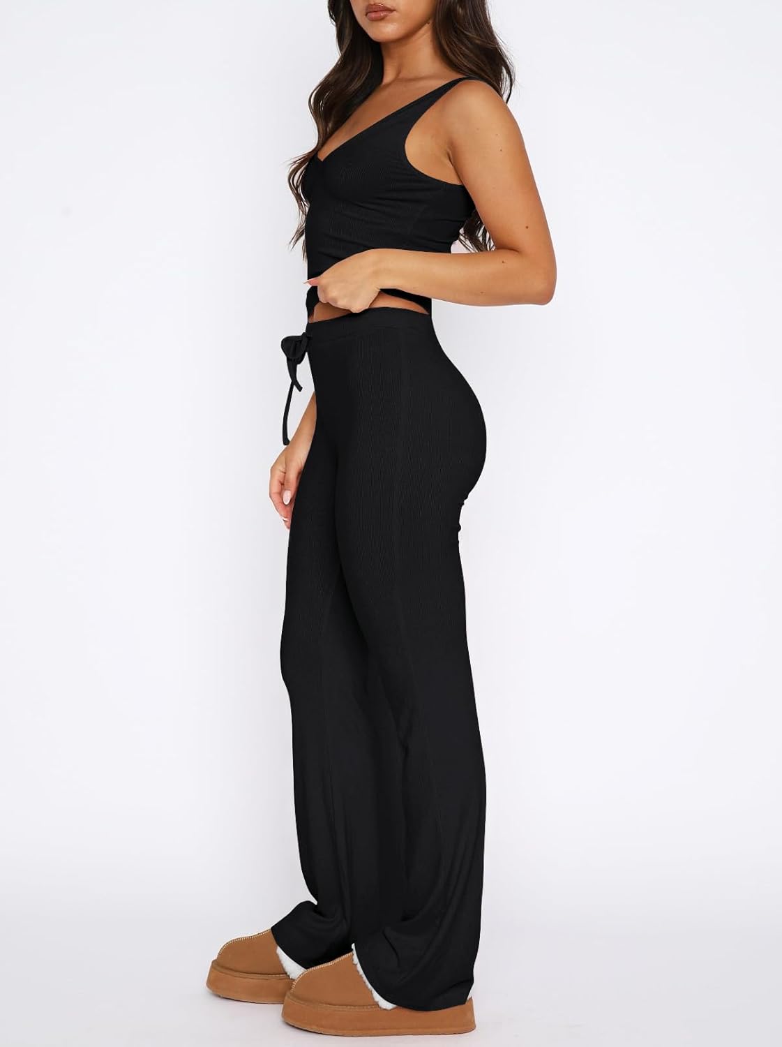 REVETRO Womens 2 Piece Pajama Set Summer Short Sleeve PJ Set Y2k Lounge Set for Sleepwear - Image 3